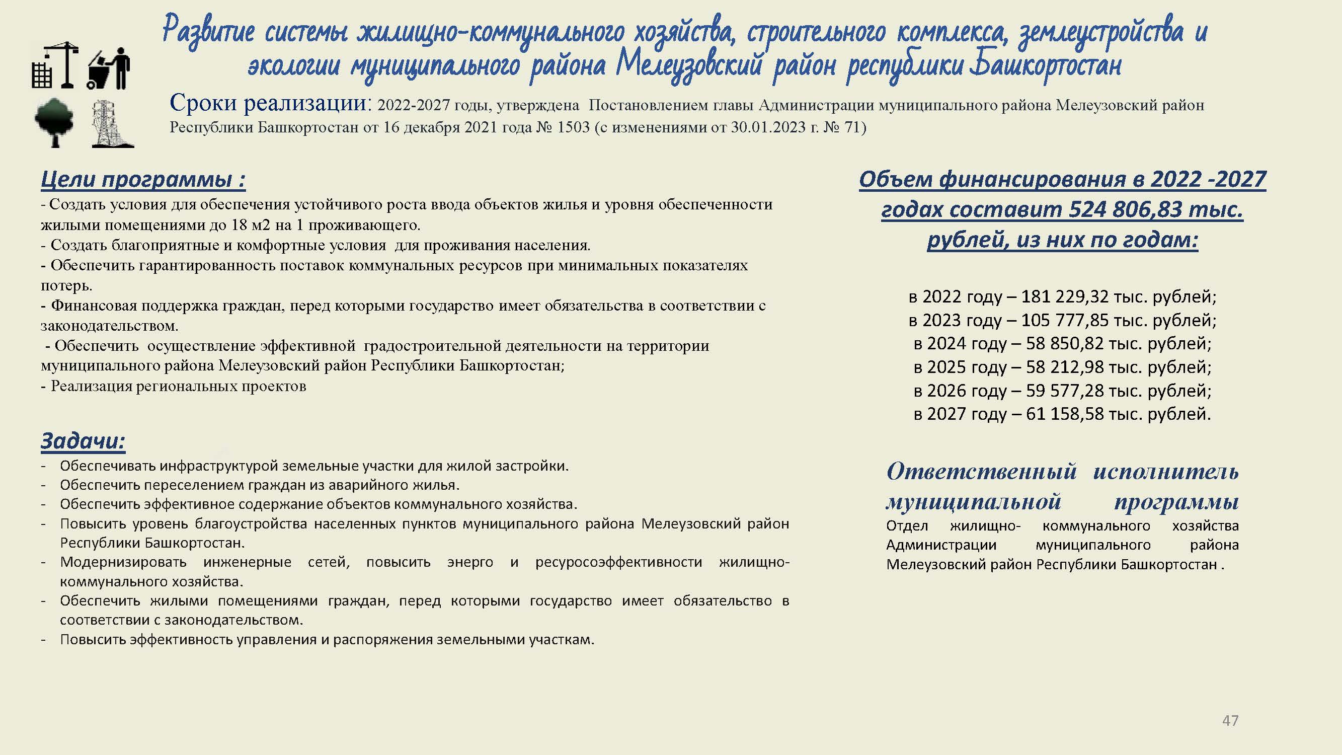 Муниципальные программы2022 Страница 47